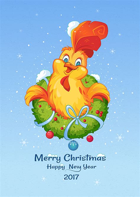 Christmas rooster on Behance