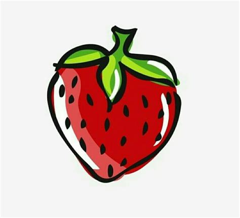 Pin by Grazy lazy on Food | Strawberry drawing, Fruit cartoon, Strawberry art