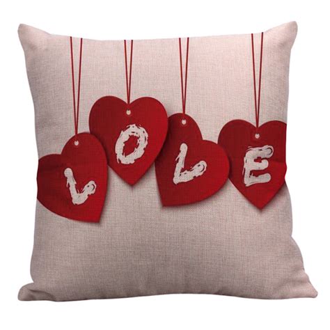 Happy Valentine Linen Sofa Cushion – When You Touch a Cat with your ...