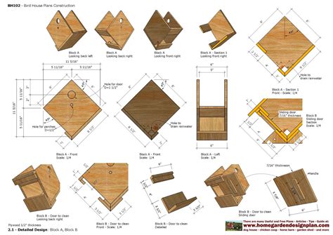 home garden plans: BH _ Bird House Plans Construction - Bird House Design