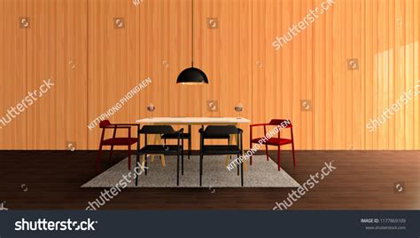 Dining Table Set Black Lamp Modern Stock Illustration 1177869109 | Shutterstock