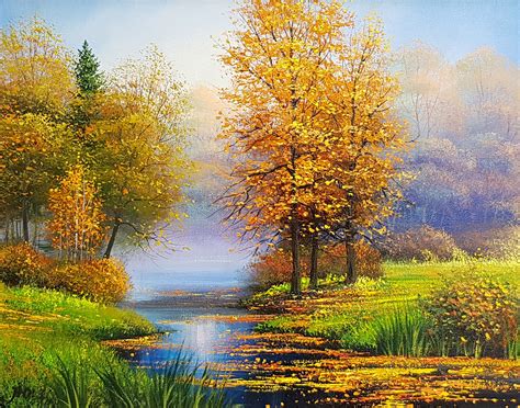 Autumn Landscape, Malerei von Илья Жерняк (Magicofcolour) | Artmajeur