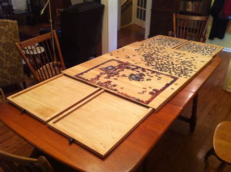 The Ultimate Puzzle Board with Drawers | Woodworking jigsaw, Puzzle table, Wooden jigsaw puzzles