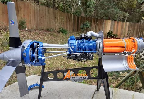 Allison 501-D13 Prop Jet Aircraft Engine -- Plastic Model Engine Kit -- 1/10 Scale -- #1551 ...