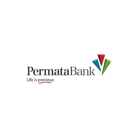 Permata Bank logo design banner, Permata Bank logo icon with white ...