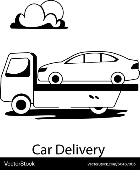 Car delivery Royalty Free Vector Image - VectorStock