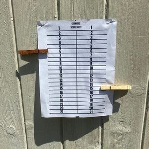 Printable Cornhole Score Card Digital Product - Etsy