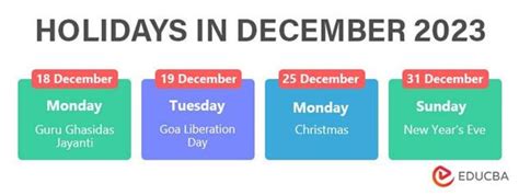 An Updated List of Holidays in December 2023 | Holidays & Observances