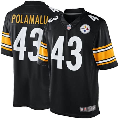 Youth Pittsburgh Steelers Troy Polamalu Nike Black Limited Jersey