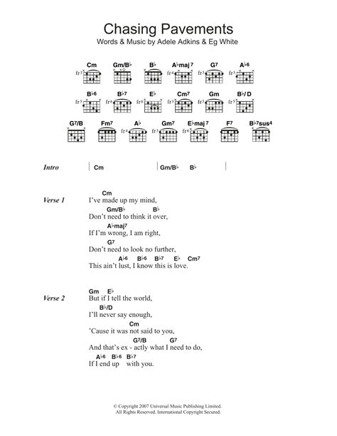 Chasing Pavements by Adele - Guitar Chords/Lyrics - Guitar Instructor