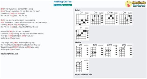 Chord: Nothing On You - tab, song lyric, sheet, guitar, ukulele | chords.vip