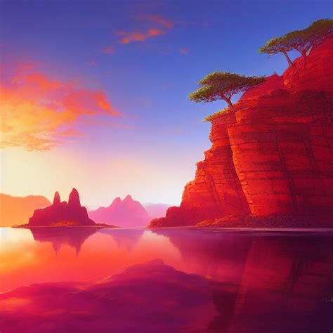 ArtStation - Sunset over a Canyon | Artworks