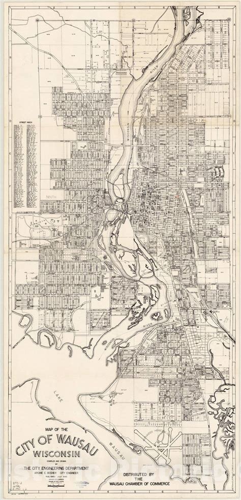 Map : Wausau, Wisconsin 1940, Map of the city of Wausau, Wisconsin ...