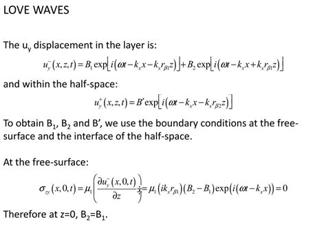 PPT - Earthquake Seismology: Rayleigh waves Love waves Dispersion ...