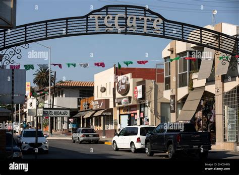 Afternoon view of downtown Tecate, Baja California, Mexico Stock Photo - Alamy