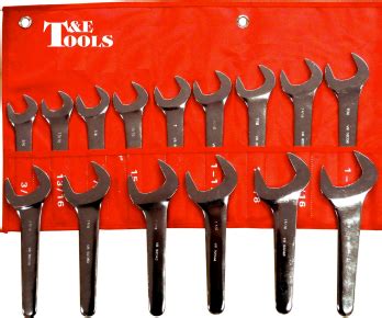 15 Piece SAE Open End Service Wrench Set