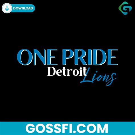 One Pride Detroit Lions Svg Digital Download - Gossfi.com