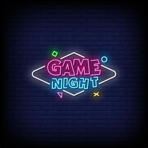 Game Night Neon Signs Style Text Vector 2187599 Vector Art at Vecteezy