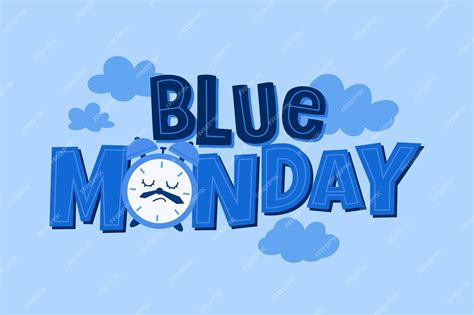 Free Vector | Flat text illustration for blue monday