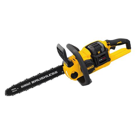 DEWALT 16 in. FLEXVOLT 60-Volt MAX Lithium-Ion Cordless Brushless Chainsaw with 3Ah Battery and ...