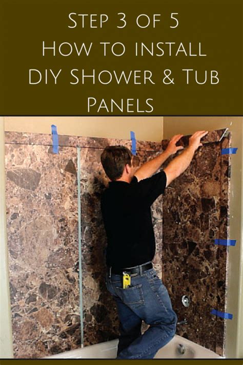 5 steps to install decorative DIY shower and tub wall panels