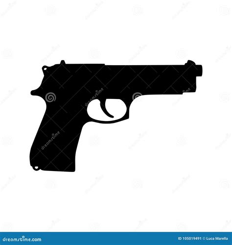 Gun Silhouette Isolated - PNG Royalty-Free Illustration | CartoonDealer ...