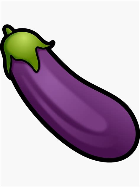 "Eggplant Emoji" Sticker by OneDollarBilly | Redbubble