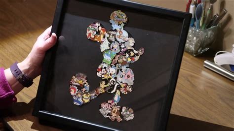 Easy DIY Disney pin display - Mickey Mouse Shadow Box - YouTube