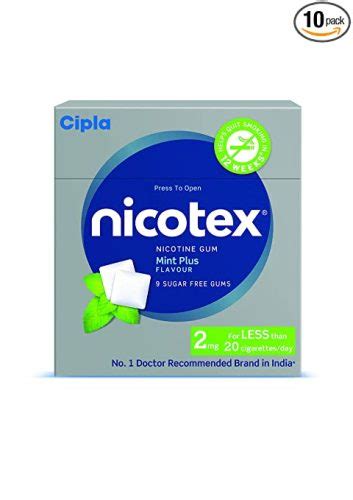 Nicotex Sugar Free Mint Plus Chewing Gums uses, side effects, reviews