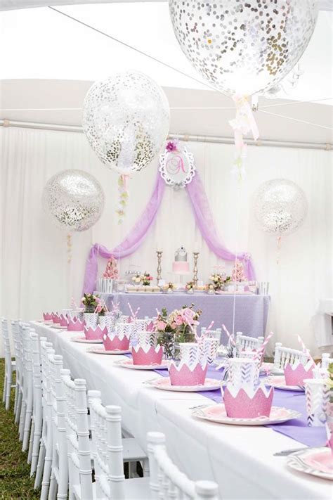 Kara's Party Ideas Elegant Purple Princess Birthday Party | Kara's ...