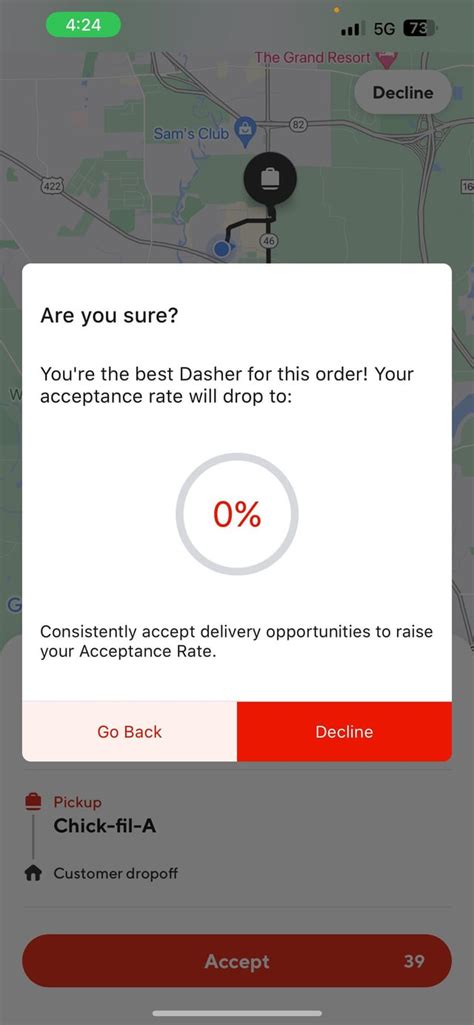 Dashing: Are you sure? You’re the best Dasher for this order! Your ...