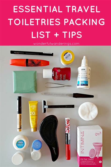 Essential Travel Toiletries Checklist for Your Carry-on | Packing tips for travel, Toiletries ...