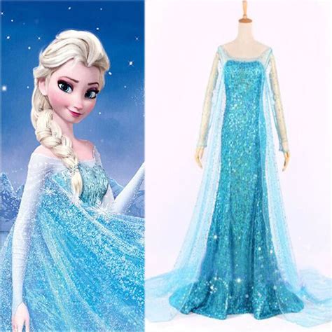 Frozen Elsa Adult Dress Fancy Dress Evening Party Blue all sizes Gown ...