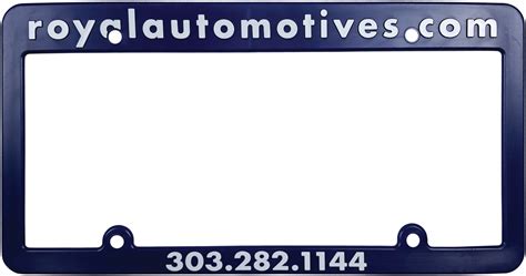 Custom Molded Plastic Car Dealer License Plate Frames