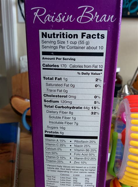 Raisin Bran Cereal Nutritional Info | Besto Blog