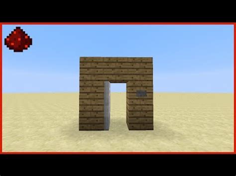 Minecraft: Button Activated Door That Stays Open [Redstone] - YouTube