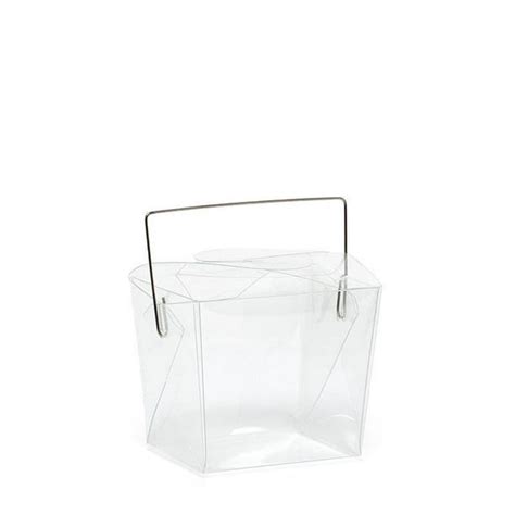 Clear PVC Chinese Take Out Boxes 3" X 2 1/4" - 15.6 mil Thick | Quantity: 24 by Paper Mart ...