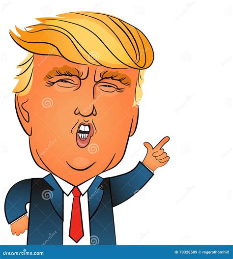 Donald Trump Giving A Speech Cartoon Vector | CartoonDealer.com #77061931