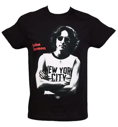 Men's John Lennon New York Black T-Shirt