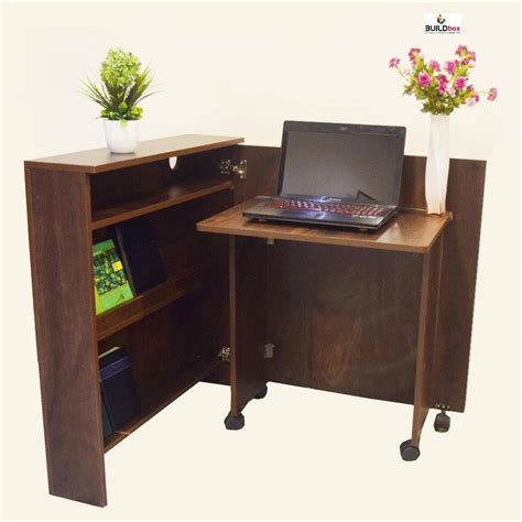 Buy Student Table,Space Saving Desk,Compact Folding Laptop Table,Study Desk with Bookshelf ...