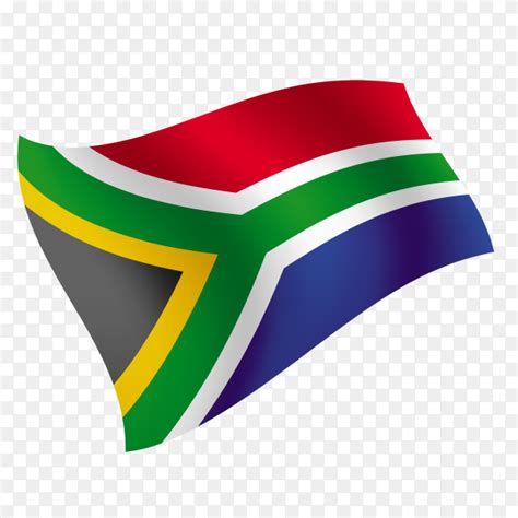 South Africa flag waving vector on transparent background PNG - Similar PNG