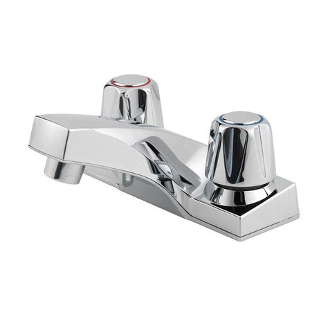 Pfister Pfirst Series 4 in. Centerset 2-Handle Bathroom Faucet in Polished Chrome-LG143-6000 ...