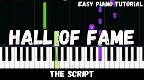 The Script - Hall of Fame (Easy Piano Tutorial) - YouTube