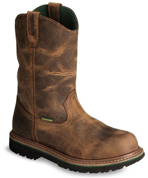 John Deere Waterproof Wellington Work Boots - Soft Toe | Sheplers