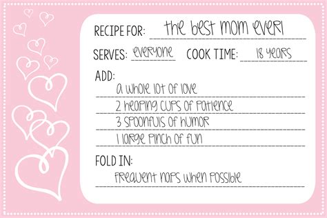 Mother's Day Gift Idea-Recipe for The Best Mom – Fun-Squared