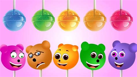 Mega Gummy bear eating lollipop Finger family for kids | Mega Gummy ...