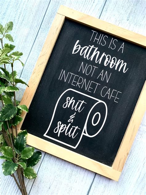 Bathroom Wooden Sign Bathroom Sign Wooden Sign Bathroom - Etsy