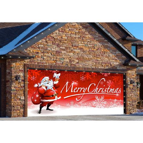 The Holiday Aisle® Santa's Merry Christmas Garage Door Mural & Reviews | Wayfair