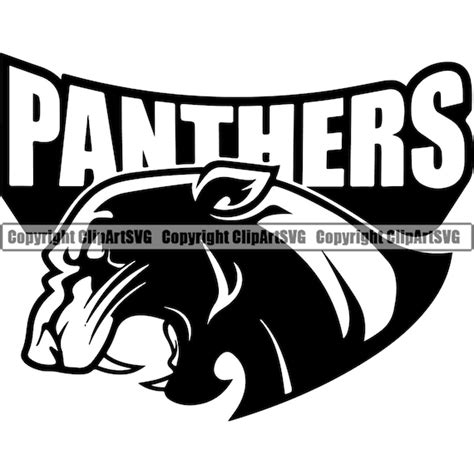 Panther Mascot School Team Head Face Sport Esport Game Emblem - Etsy