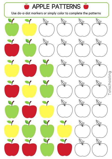 free_Apple Patterns Coloring Activity.pdf - Google Drive | Pattern ...